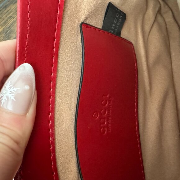 Red Mini Handbag Crossbody shoulder bag Leather with snap closure gold hardware - Picture 2 of 6